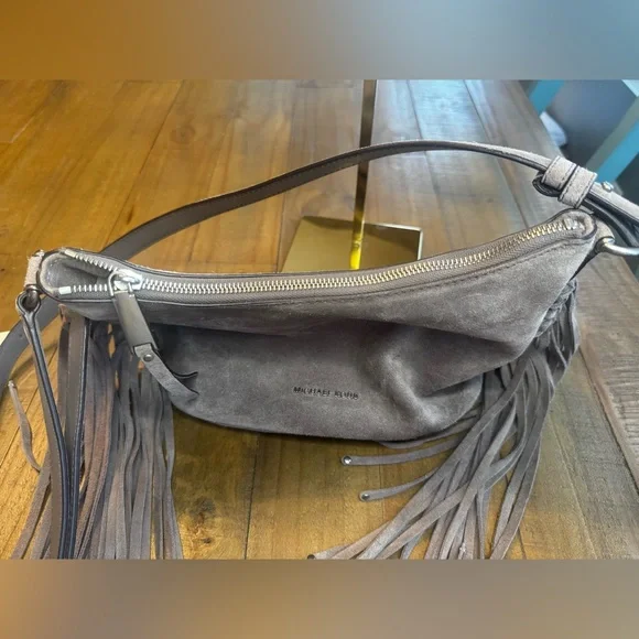 Michael Kors Fringe Crossbody in Suede with Zipper - Picture 15 of 15